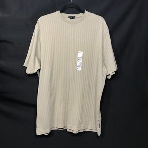 Mens Alfani Short Sleeve Ribbed Shirt XXL